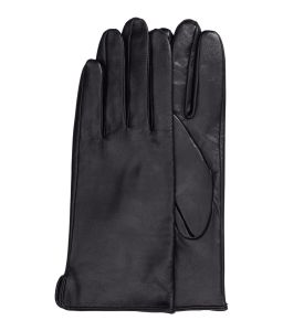 Ladies black leather gloves